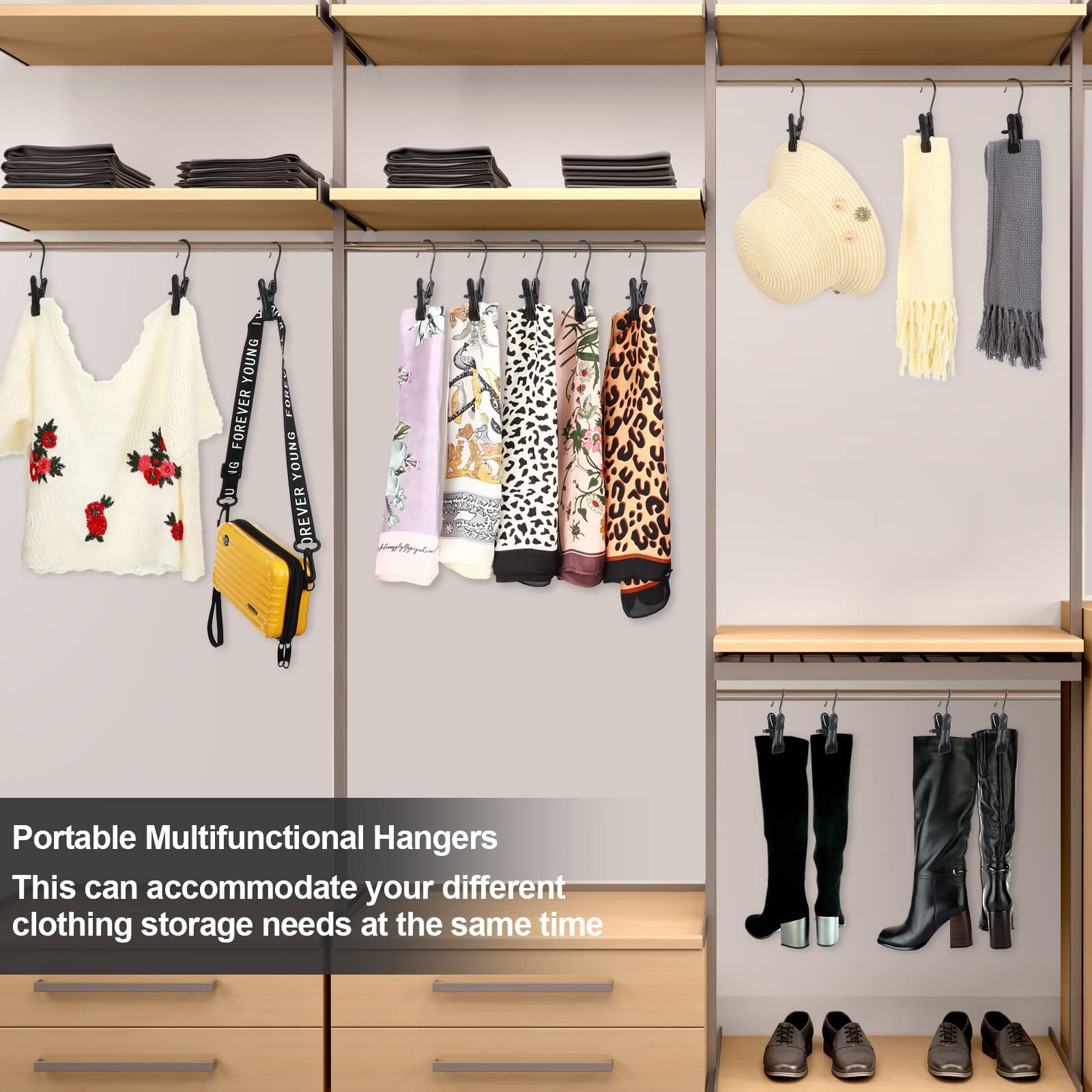 Multi-Purpose Rotating Metal Hanger Clips