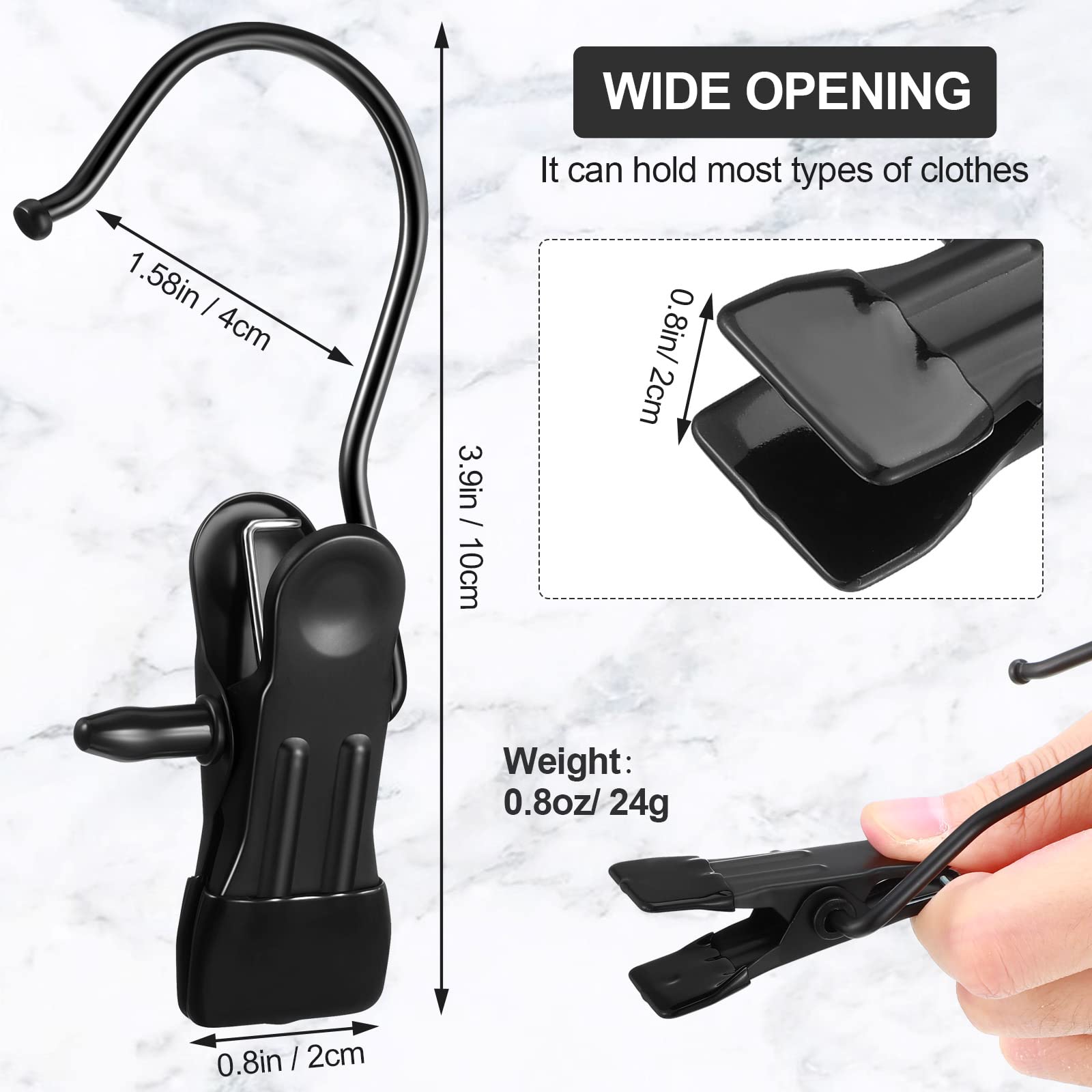 Multi-Purpose Rotating Metal Hanger Clips