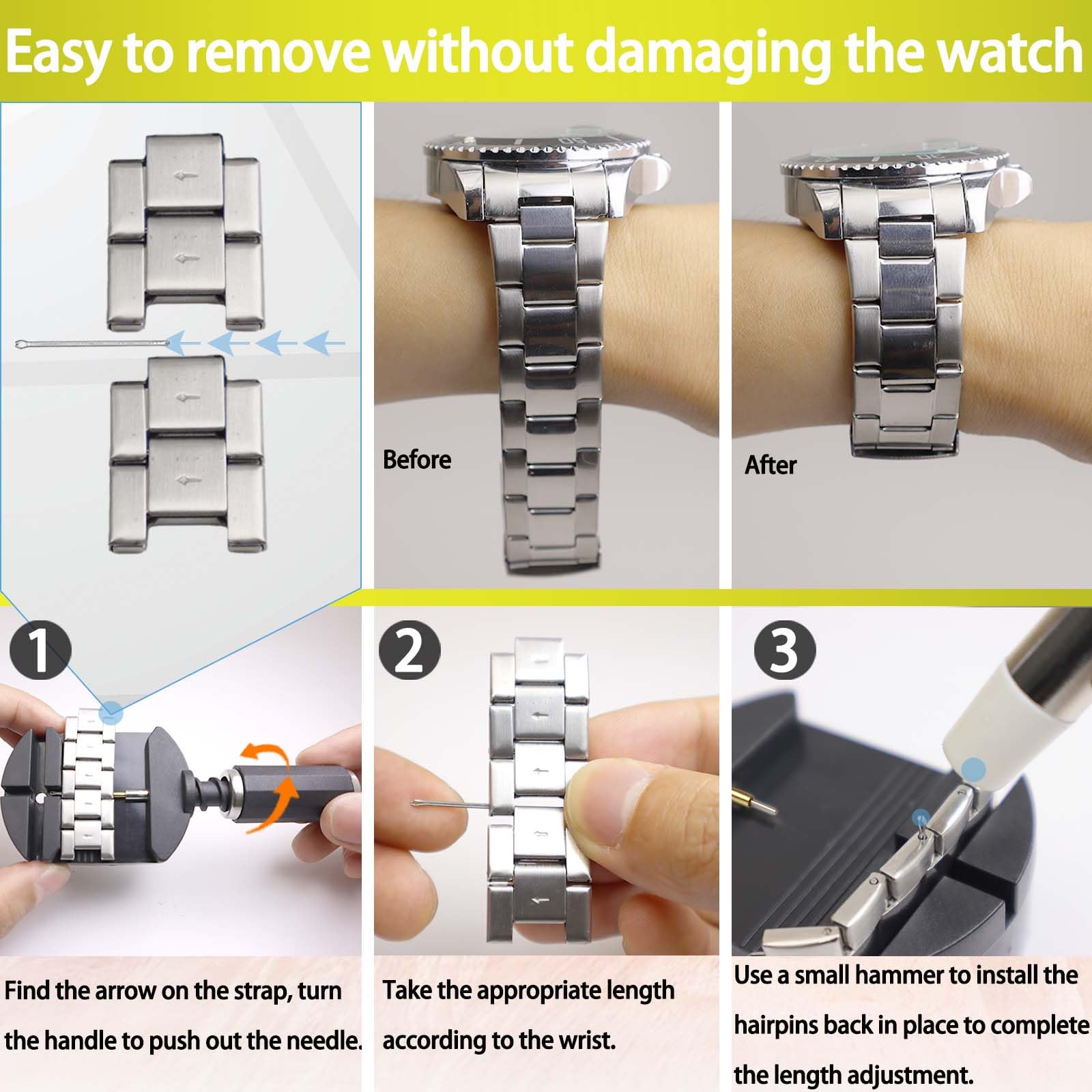 Professional Watch Link Removal & Band Adjustment Kit