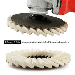 5-Inch Wool Felt Polishing Flap Disc Set for Angle Grinders