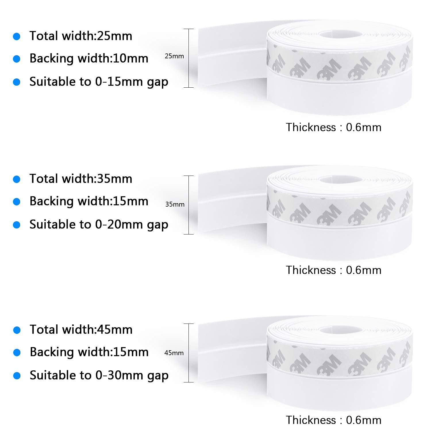 Universal Silicone Weather Stripping Door & Window Seal Strip