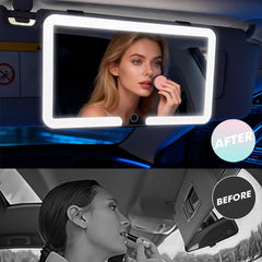 Rechargeable LED Car Sun Visor Makeup Mirror