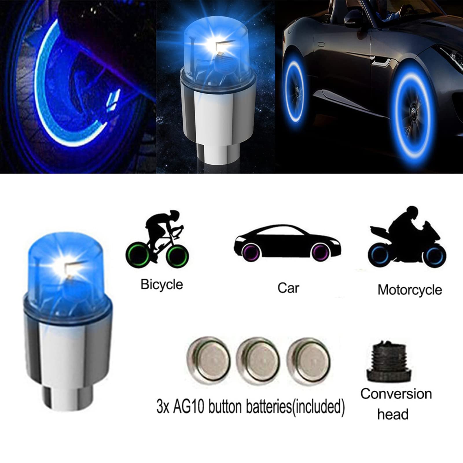 12PCS LED Wheel Lights