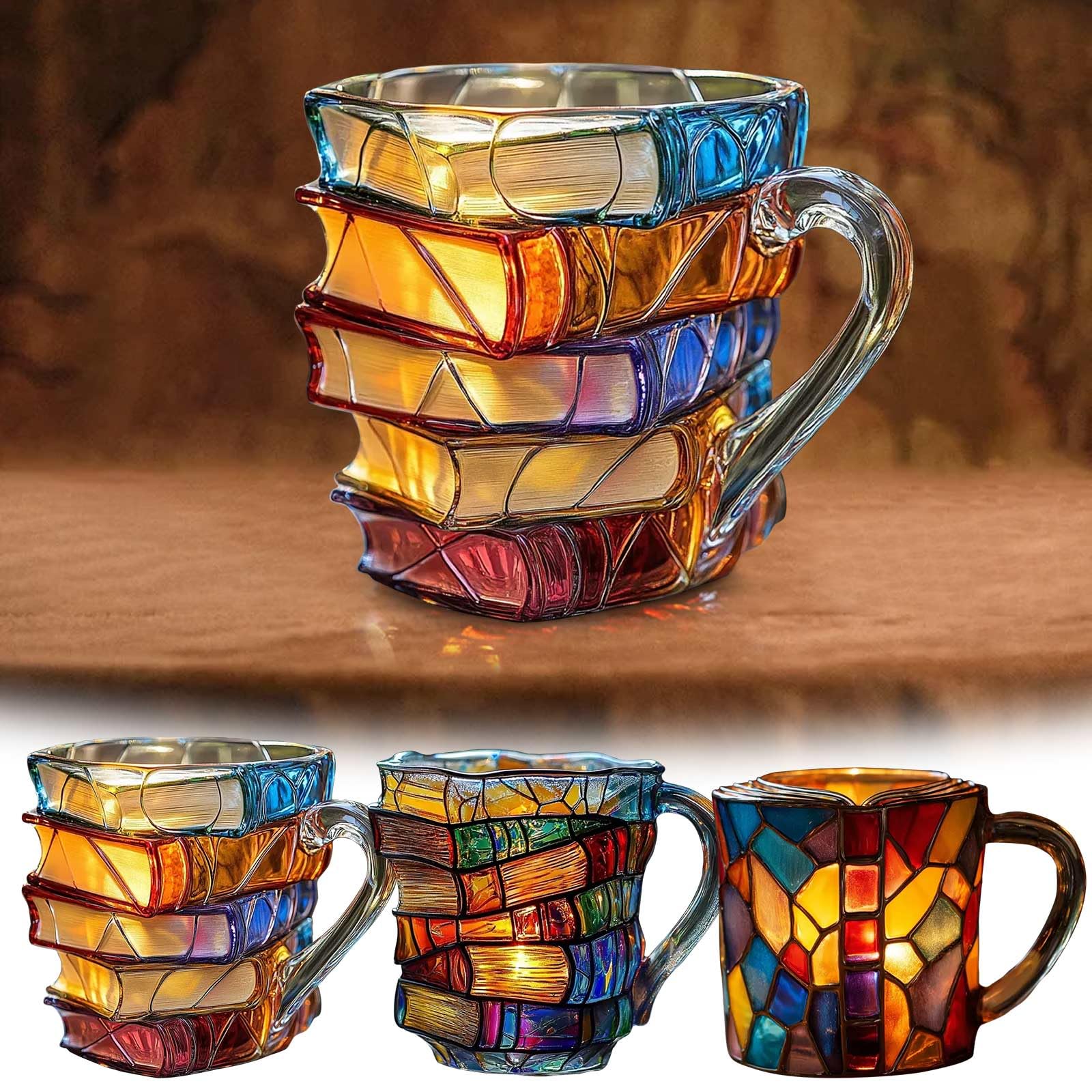 Painted Book Mug