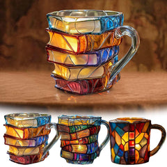 Painted Book Mug