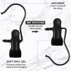 Multi-Purpose Rotating Metal Hanger Clips