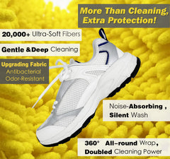 Reusable Shoe Washing Machine Bag with Microfiber Bristles