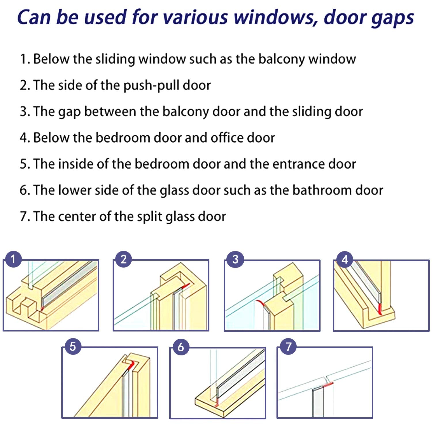 Universal Silicone Weather Stripping Door & Window Seal Strip