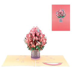3D Pop Up Flower Bouquet Greeting Card